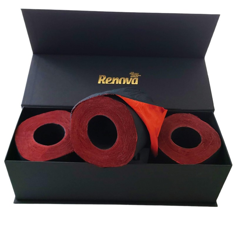 Gift Box Toilet Paper 4 Ply Black & Red 3