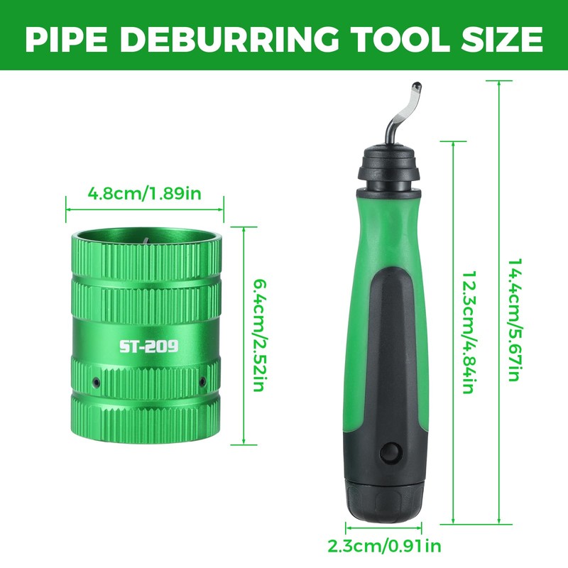 Yetaha Pipe Deburring Reamer Tool Set, Copper PVC Pipe Deburring