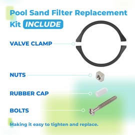 GMX600NM Flange Valve Clamp - Compatible with Hayward Pool Sand Filter Vari-Flo XL Valve S144T S164T S166T S180T S210T S210S S220T S220T2 S230T, For Hayward Pool Sand Pump Filter Replacement Part