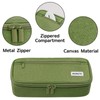 WEMATE Pencil Case, 5 Compartments, Large Capacity, Green