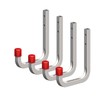 Secotec 4 x universal hooks, galvanised, 80 x 120 mm,