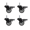 4Pcs 1.5 Inch Heavy Duty Caster Wheels Swivel Casters with