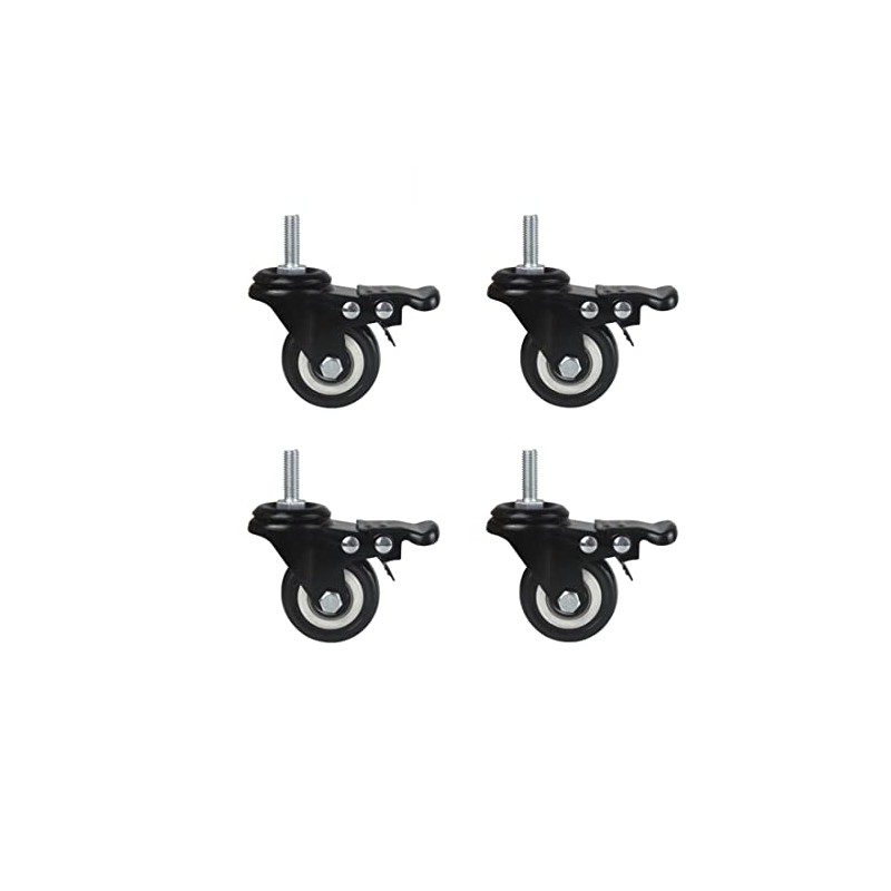 4Pcs 1.5 Inch Heavy Duty Caster Wheels Swivel Casters with