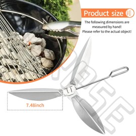 22-1/2" One-Touch Cleaning System Kit for Weber Grill Parts, Suitable Replacement Weber Grill Parts, Thickened, Sturdy, Heat-resistant, Silver