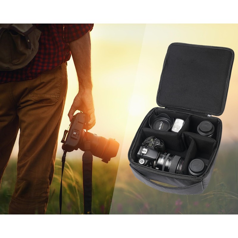AYVANBER Water Resistant Camera Insert Bag High-Capacity Shockproof and Waterproof