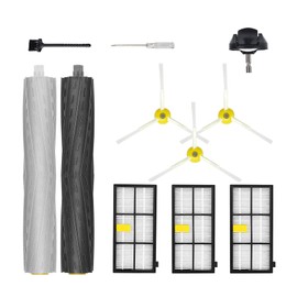 Replacement Parts Accessories for iRobot Roomba 800 900 Series 805 860 870 871 880 890 850 866 801 877 891 895 981 985 960 980 Vacuum Replenishment Kit,1 Roller Brush,Caster Wheel,3 Side Brush,Filter