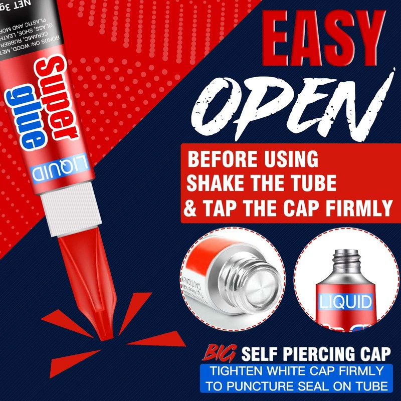 3 Gram (Pack of 24) Single Use Super Glue Liquid,