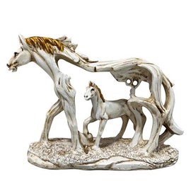 MOTRAIN Hand-Crafted Resin Hollow-Out Horse Sculpture, Innovative Horse Statue Ornament for Balcony, Garden, Living Room & Office Desk, Unique Animal Figurine Home Decor and Gift Idea