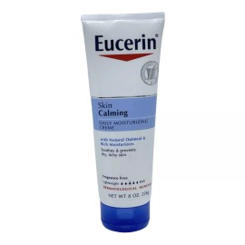 Eucerin 3 Pack Eucerin Skin Calming Daily Moisturizing Creme 8 oz Fragrance Free Cream