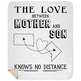 Gifts from Son to Mom - The Love Between Mother & Son Know No Distance South Dakota State, District of Columbia State - Soft Fleece Blanket 50"x60"