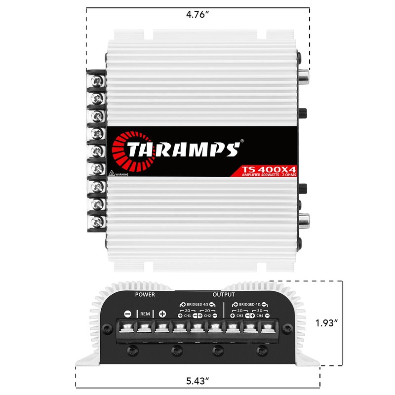Taramps TS 400x4 400 watts RMS 4 Channels Full Range
