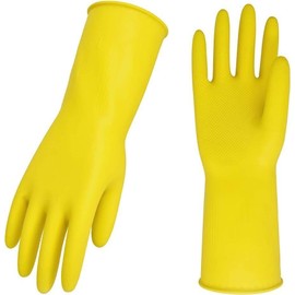 APXB 4/10 Pairs Rubber Gloves S/M/L Long Sleeve Household Washing Up Kitchen Cleaning Heavy Duty Dish Scrubber Dishes Food Non-slip Grip, Reusable, Kitchen, Bathroom & Multipurpose (8, Medium)