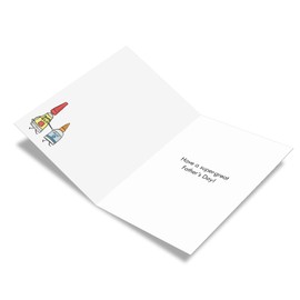 NobleWorks - 1 Father's Day Greeting Card Funny - Humor Dad Card from Son, Daughter, Notecard with Envelope - Bonding Time C9227FDG