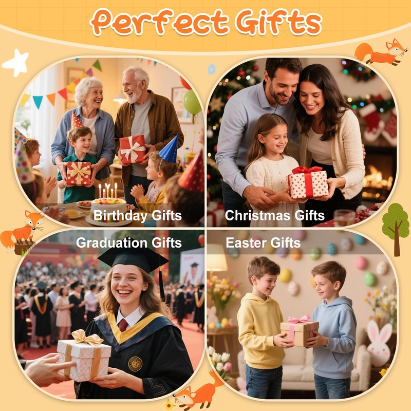 Okayera Fox Night Light for Kids, Cute Silicone Lamp with