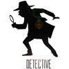 Vinyl Wall Decal Spy Detector Detective Silhouette Magnifier Stickers Mural