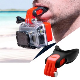 Fiacvrs Surf Mouthpiece Accessory Kit, Mouth Mount Kit, Go Pro Helmet Chin Mount, Neck Strap, Camera Accessories, Braces Connector, Mouthpiece for Skating, Surfing, Black