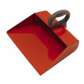 PRO SOURCE 14" Wide Handheld Dustpan and Shop Scoop: Steel Body, 6" Plastic Handle