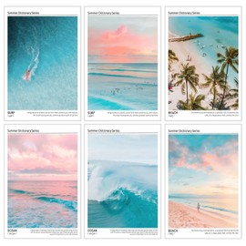 ZxXzkwpP Coastal Beach Summer Surf Gallery Wall, Coastal Cowgirl Aesthetic Room Decor Surf Up Prints, Beachy Wall Decor, Coastal Life Poster Preppy Beach Print Artwork Set of 6 (8x12x6 Unframed)