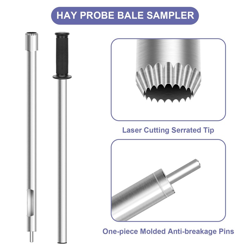 26 inch Hay Probe Bale Sampler, Stainless Steel Hay and