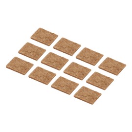 MECCANIXITY 24pcs Felt Furniture Pads, 2.2 Inch Square Small Felt Chair Leg Floor Protectors Prevent Scratches for Furniture Hard Floor, Khaki