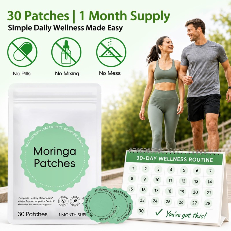 Moringa X Berberine Patches, Moringa Patches with Berberine & NAD+,