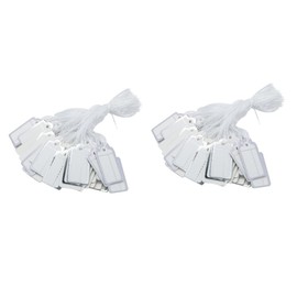 LALAFINA 1000pcs Silver Edge Price Tags for Jewelry Blank Paper Cards for Hanging for Necklaces Bracelets and Small Trinkets Display Shops