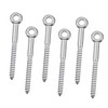 Hohopeti 6pcs Heavy Duty Eye Bolt Screws Set Self-Tapping Wood