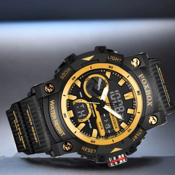 Lige Luxury Mens Watch Quartz Diver Sport Digital Analog 5ATM