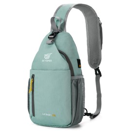 SKYSPER Sling Bag Crossbody Backpack - Chest Shoulder Cross Body Bag Travel Hiking Casual Daypack for Women Men(Mintgreen)