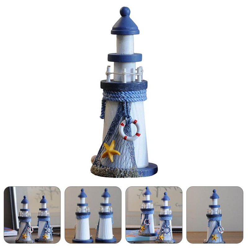Ciieeo 1pc Lighthouse Outdoor Decor: Garden Lighthouse - Nautical Decor