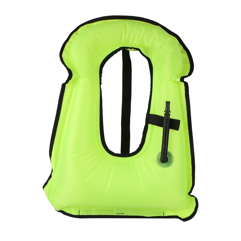 Fluorescent Snorkeling Buoyancy Waistcoat Waterproof Safe Swimming Inflatable Vest