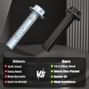 VGBUY M10-1.5 x 35mm Flanged Hex Head Bolts,Class 10.9 Black