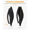 PBYMT Side Wings Air Deflectors, Fairing Side Wing Windshield, Black