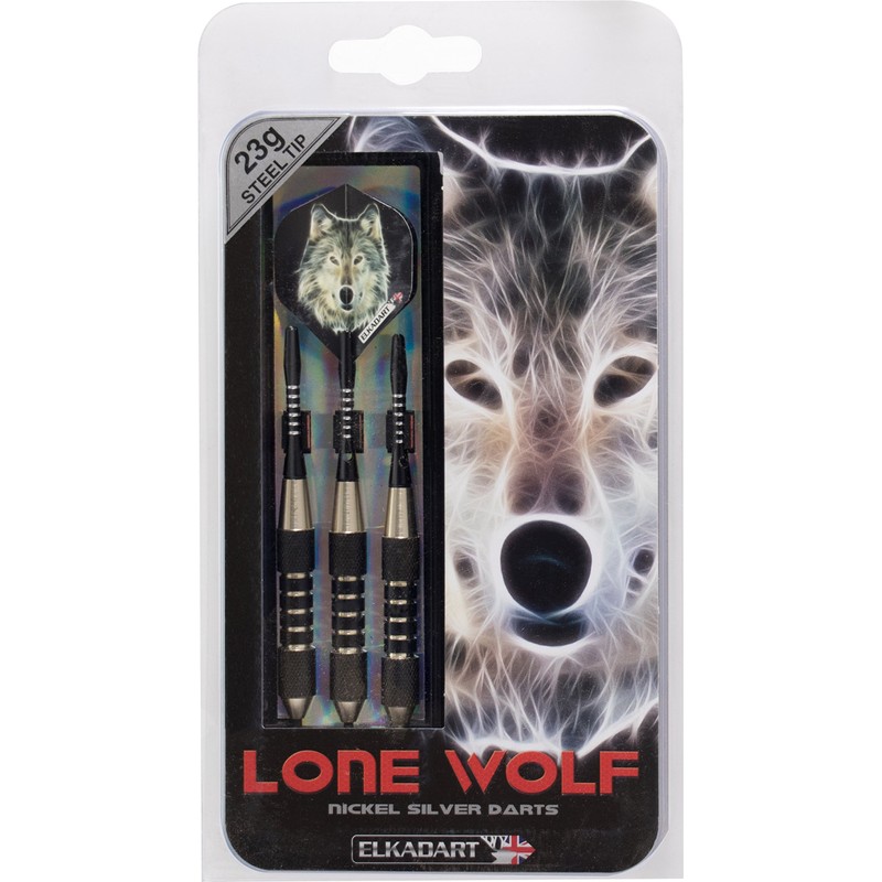 Elkadart Lone Wolf Steel Tip Darts with Storage/Travel Case, 23