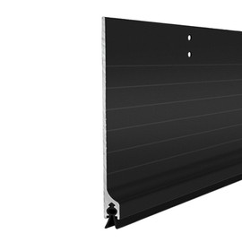 GALOFAY Door Metal Kick Plate Draft Stopper 32 inches Aluminum Mouse Blocker with Rubber Sweep Seal for Stop Under Doors Drafty Cover 3-7/8 inch Gap, 5-1/8"x32" Black