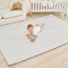 Yumiio Large Vegan Leather Baby Play Mat for Floor,1.3"Thick Foam