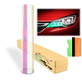Free Tool Kit 12"x48" (1FT x 4FT) Chameleon Neo Pearl Clear Transparent Headlight Taillight Fog Light Side Marker Vinyl Tint Film Self Adhesive