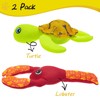 PUPTECK Dog Water Pool Floating Toys - 2 Pack Squeaky