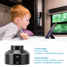 3.5 mm Audio Volume Controller, qMini Active Volume Control Knob Volume Controller 3.5mm Audio Adjuster PC Speaker Amplifier Switcher for Watching Videos Playing Games Weddings Celebrations