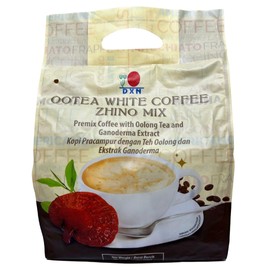 DXN Ootea White Coffee Zhino - White Coffee + Oolong Tea + Ganoderma Reishi lingzhi Mushroom - 12 Bags x 28 g