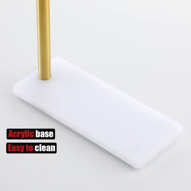 JQK Hand Towel Holder Stand Brushed Gold, Modern Tree Rack