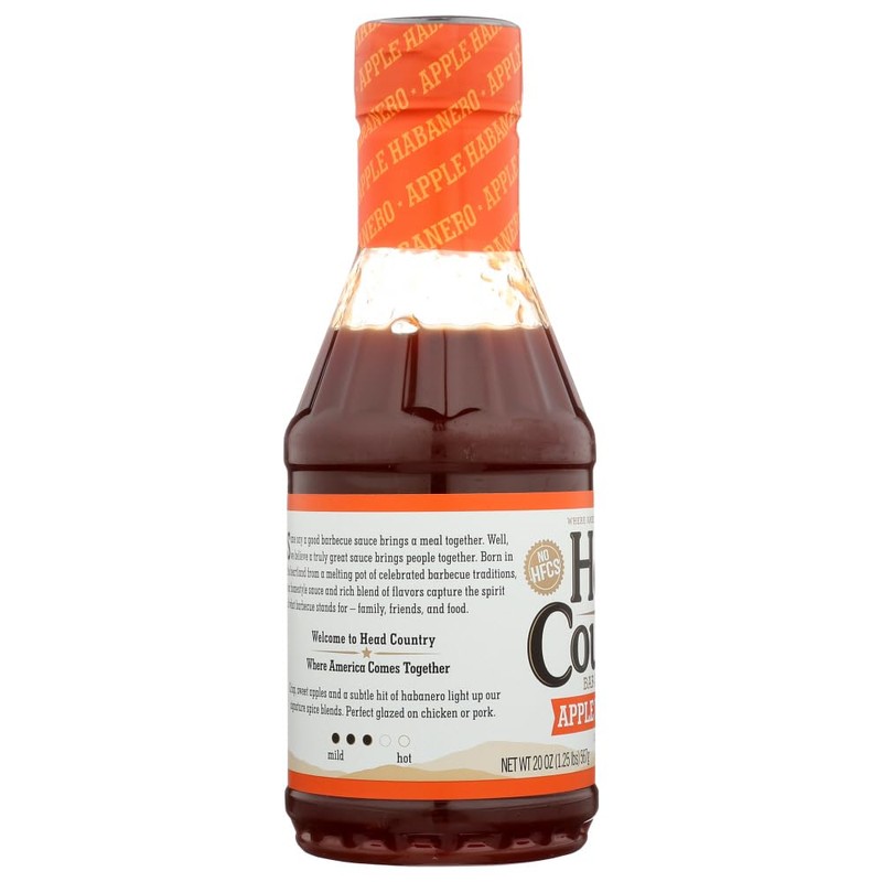 Head Country 312487 BBQ Apple Habanero Sauce, 20 oz -