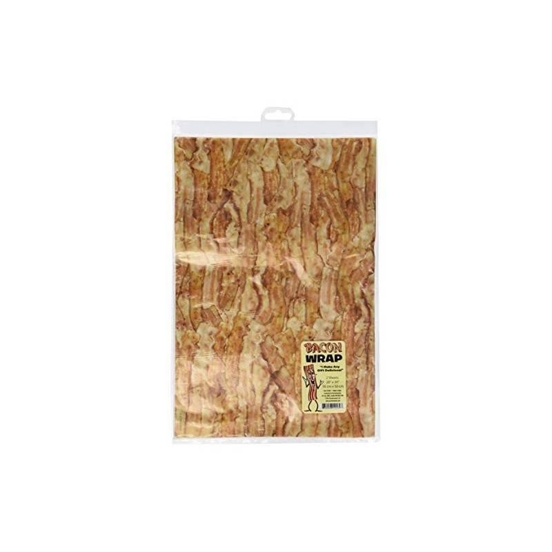 Accoutrements Bacon Gift Wrap 2 Sheets 20" x 30"