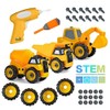 BUILD ME Set of 3 Take Apart Construction Truck Toys,