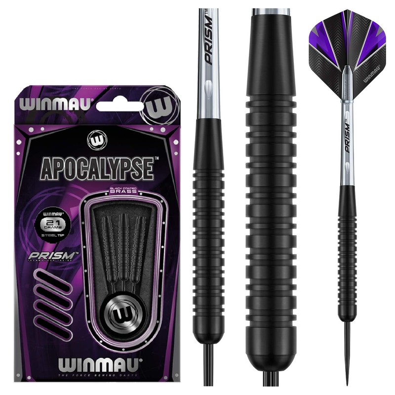 WINMAU Apocalypse 21 gram brass darts set with flights and