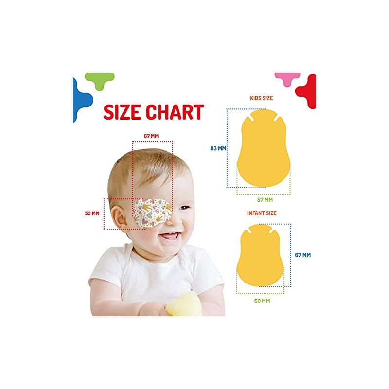Opthopatch Parches para Ojos para bebés - Diseño bonito para