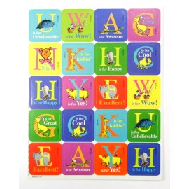 Eureka Dr. Seuss Character Alphabet Sticker Sheet Eureka