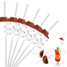 Umigy 24 Pcs Mini Western Cowboy Hat Straw 70s Decorative Cowgirl Straws Bachelorette Straws Rodeo Party Favors Western Party Decorations for Cowboy Birthday Juice Milk Drinks(Brown)