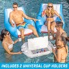 GoFloats Lazy Buoy Floating Pool Lounge Chair with Cup Holders