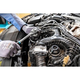 HAZET HiPer 916HPS Fine Tooth Reversible Ratchet I Output: ½ Inch (12.5 mm) Square I 275 mm I with Switch Lever and Locking Function